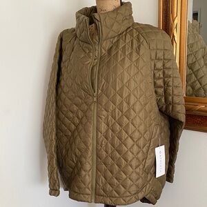 Athleta Whisper Featherless Quilted Jacket Water Wind Resistant Jacket Coat 2X